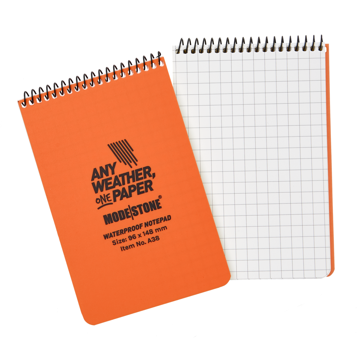 Modestone A38 Top Spiral Notepad 96x146mm- 50 sheets - ORANGE – Detectors  Down Under New Zealand