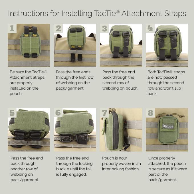 Maxpedition 3" TacTie (Pack of 4) (Foliage Green)