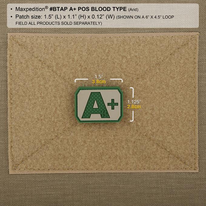 Maxpedition A+ Blood Type Morale Patch (Arid)