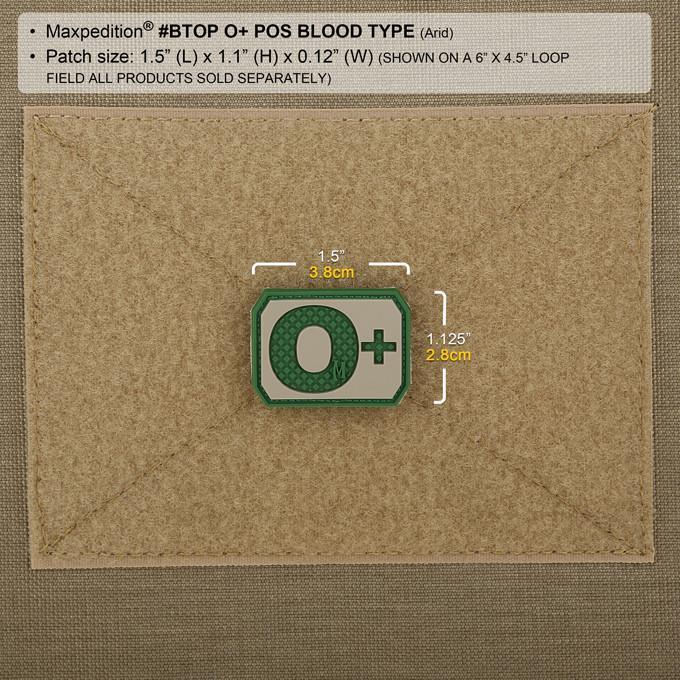 Maxpedition O+ Blood Type Morale Patch