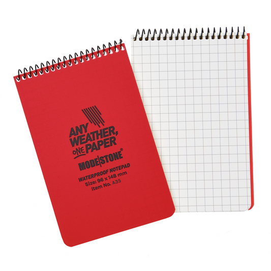 Modestone A35 Top Spiral Notepad 96x146mm- 50 sheets - RED