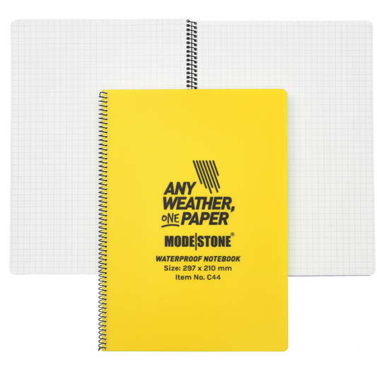 Modestone C44 Side Spiral Notepad A4 210x297mm - 50 sheets - YELLOW