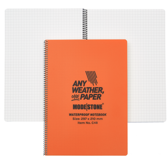 Modestone C48 Side Spiral Notepad A4 210x297mm - 50 sheets - ORANGE