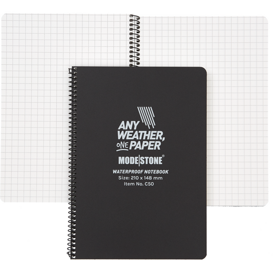 Modestone C50 Side Spiral Notepad A5 148x210mm - 50 sheets - BLACK