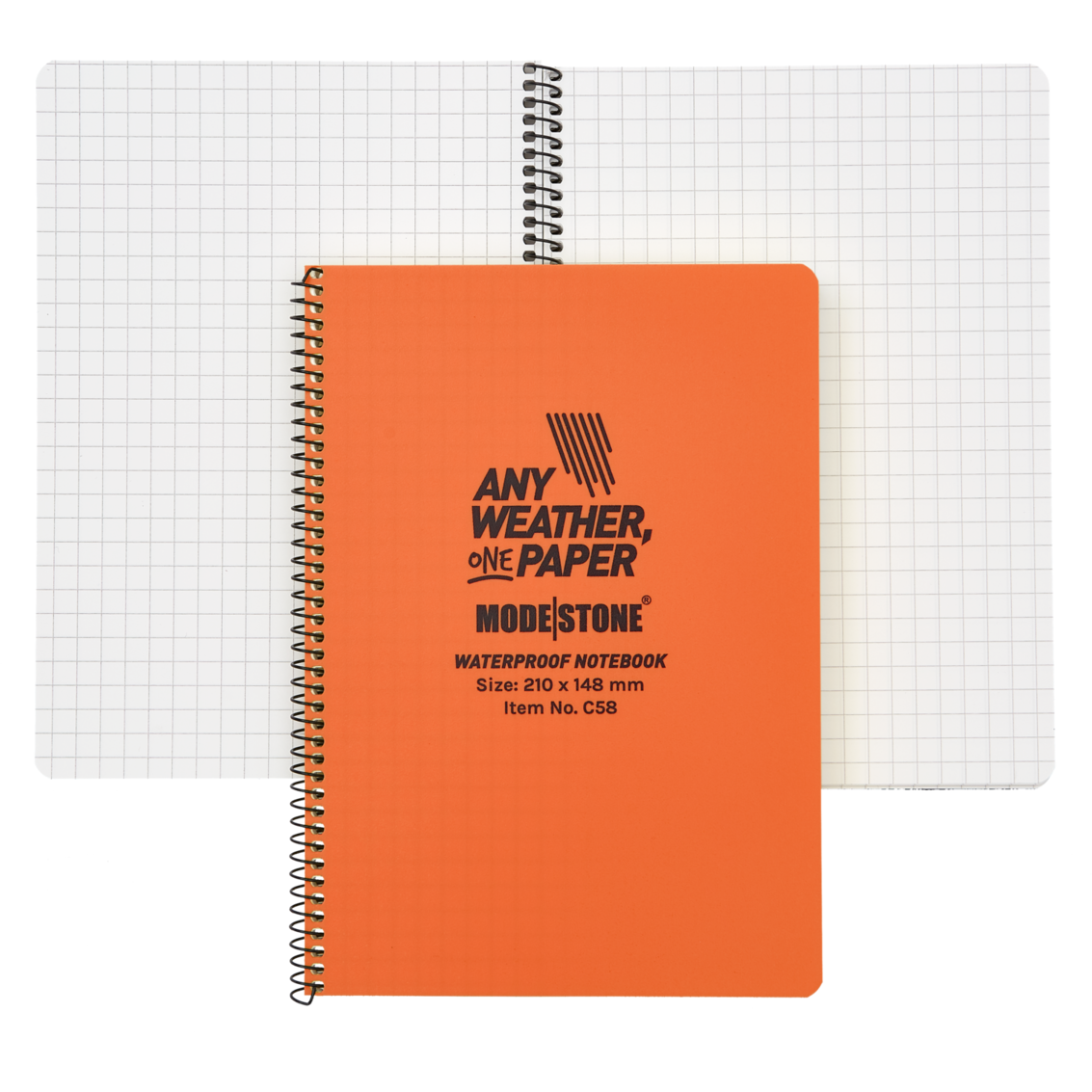 Modestone C58 Side Spiral Notepad A5 148x210mm - 50 sheets - ORANGE