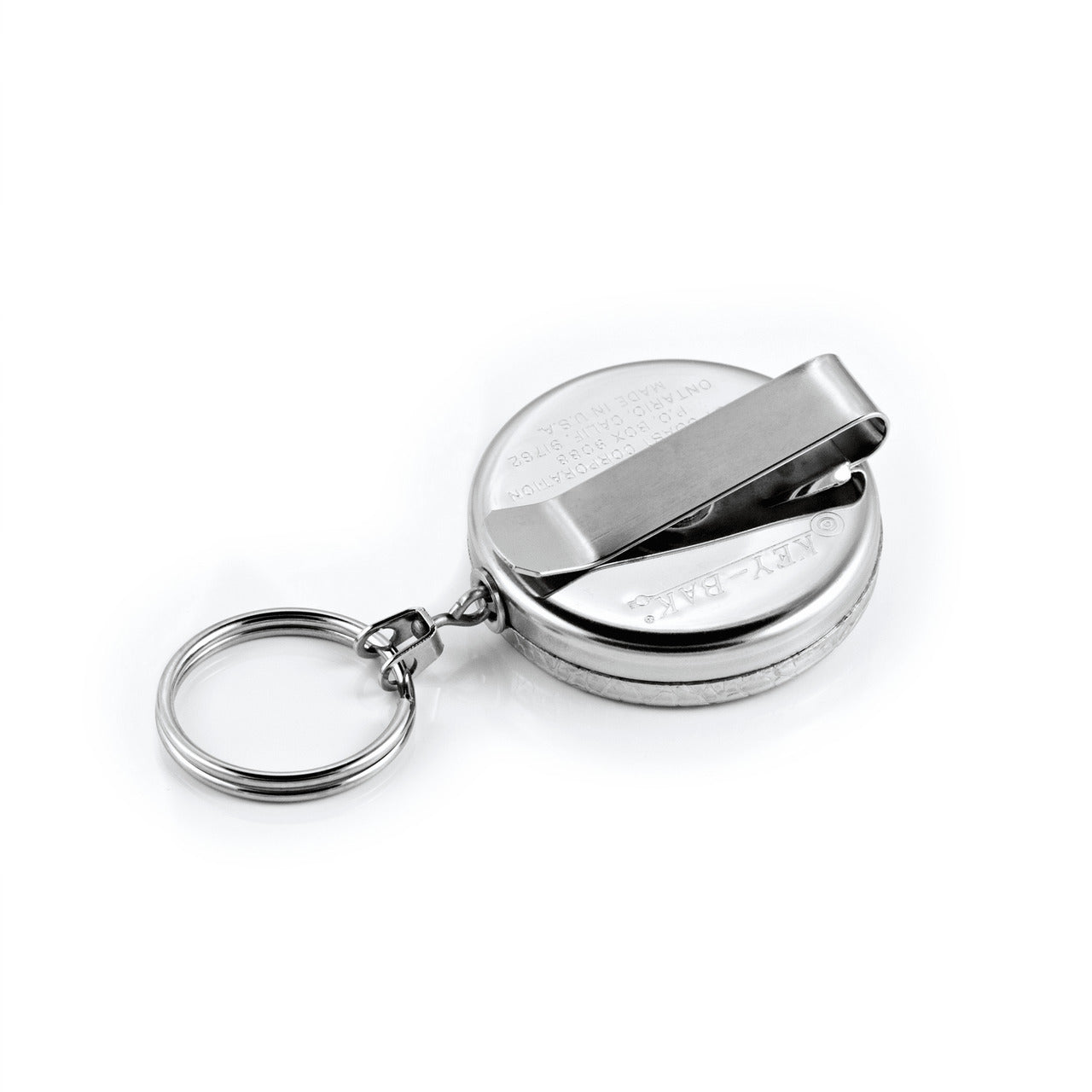Key-Bak ORIGINAL: 24in Stainless Steel Keychain with Belt Clip